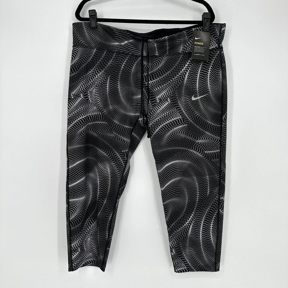 NEW Nike Performance Dri-Fit Athletic Leggings Tight Capri Running Walking 2X